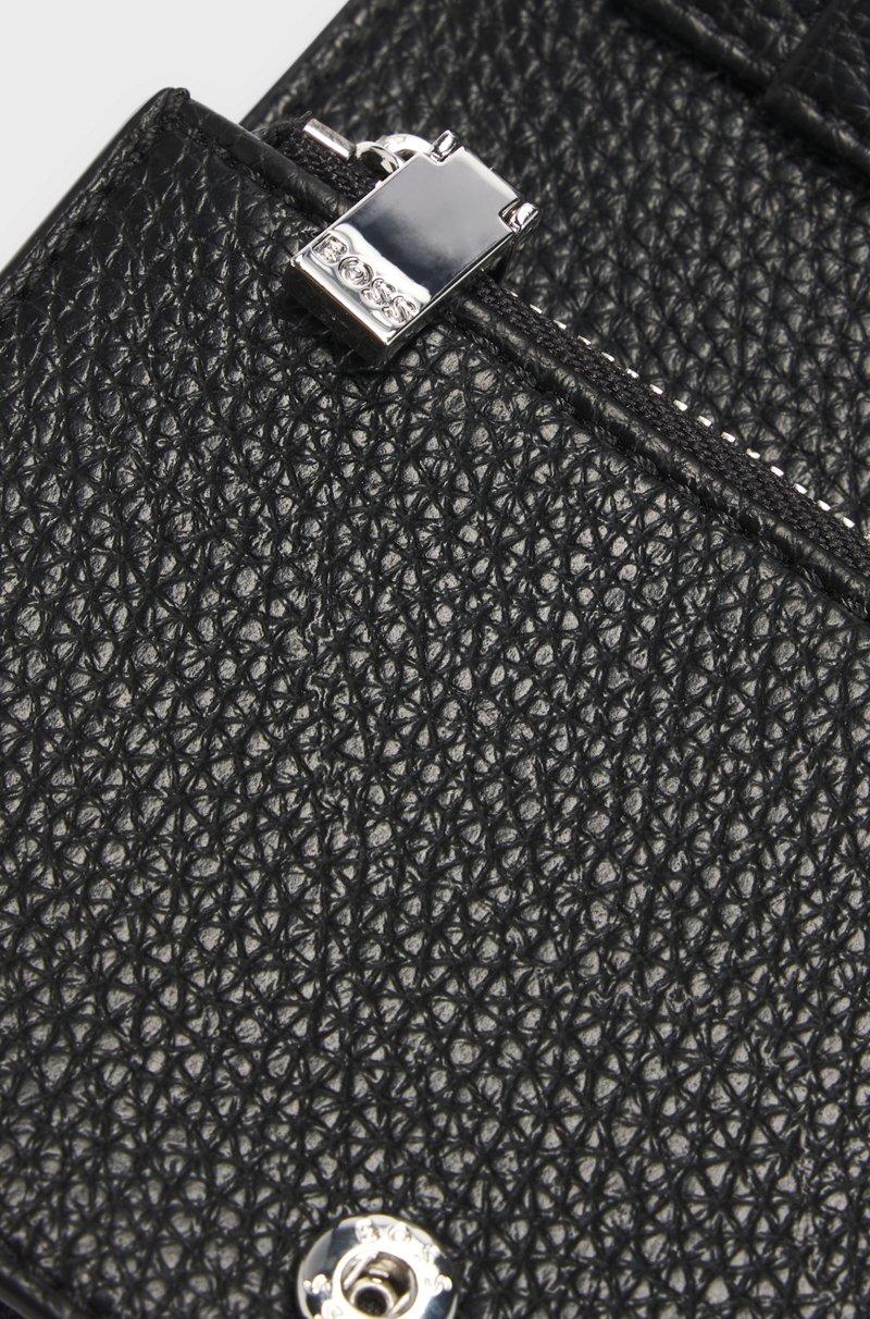 Hugo Boss Cartera pequeña granulada con monograma Double B Oferta exclusiva
