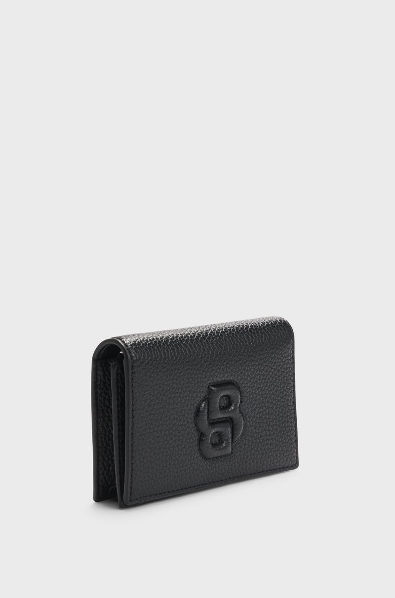 Hugo Boss Cartera pequeña granulada con monograma Double B Oferta exclusiva