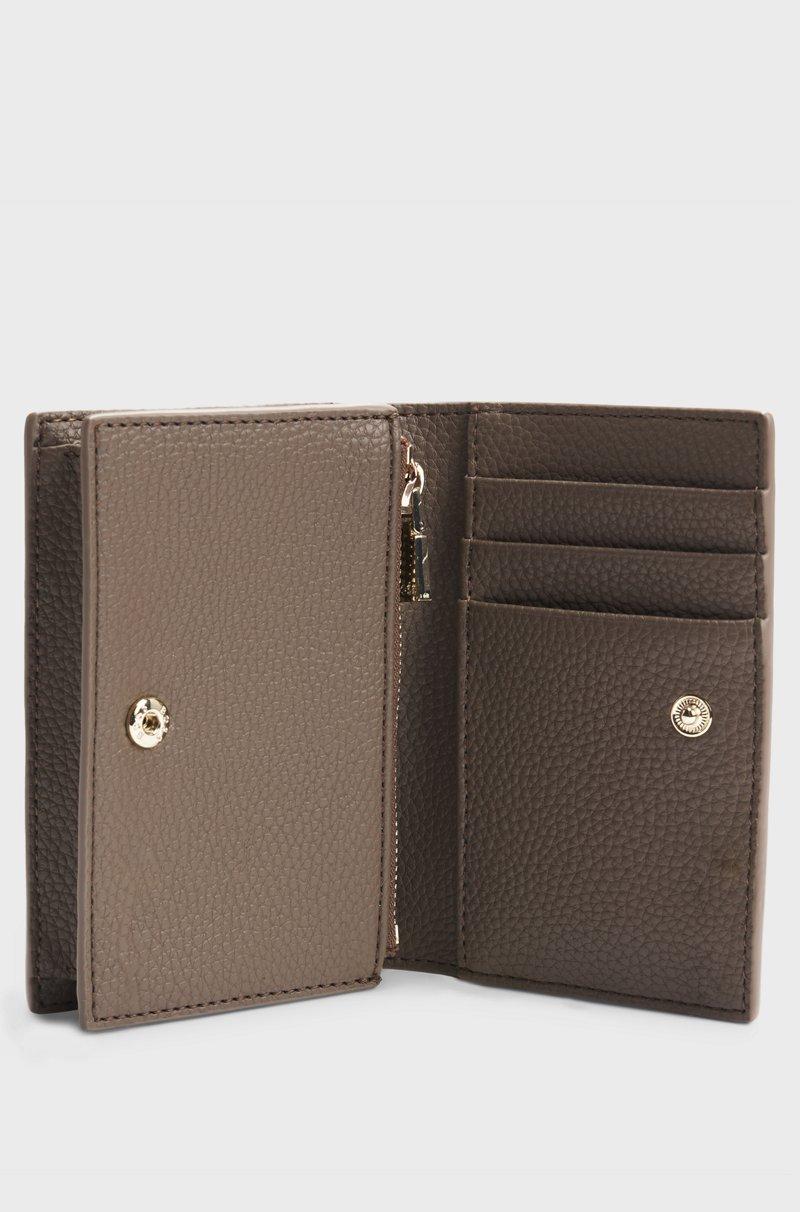 Hugo Boss Cartera pequeña granulada con monograma Double B Última moda