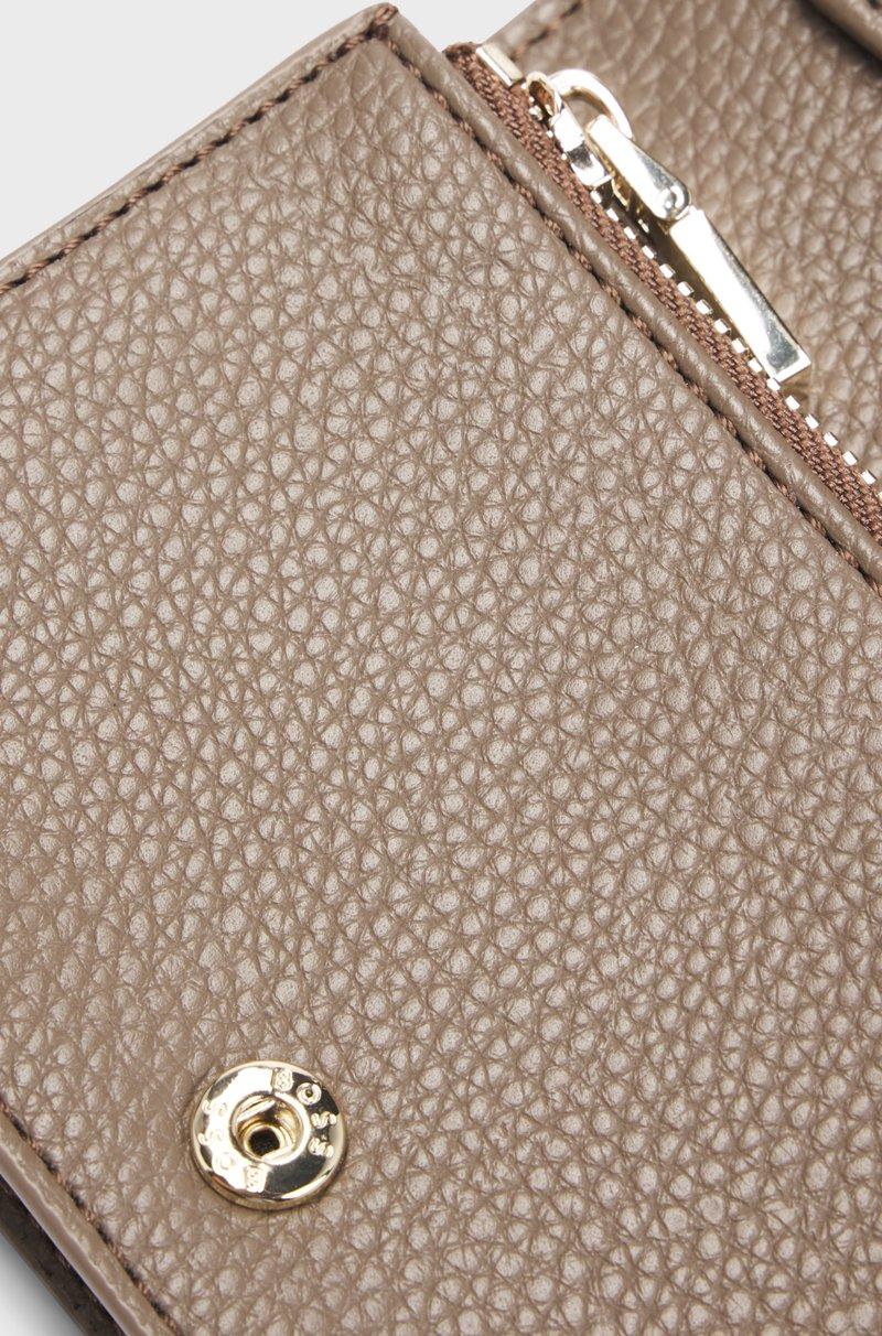 Hugo Boss Cartera pequeña granulada con monograma Double B Última moda