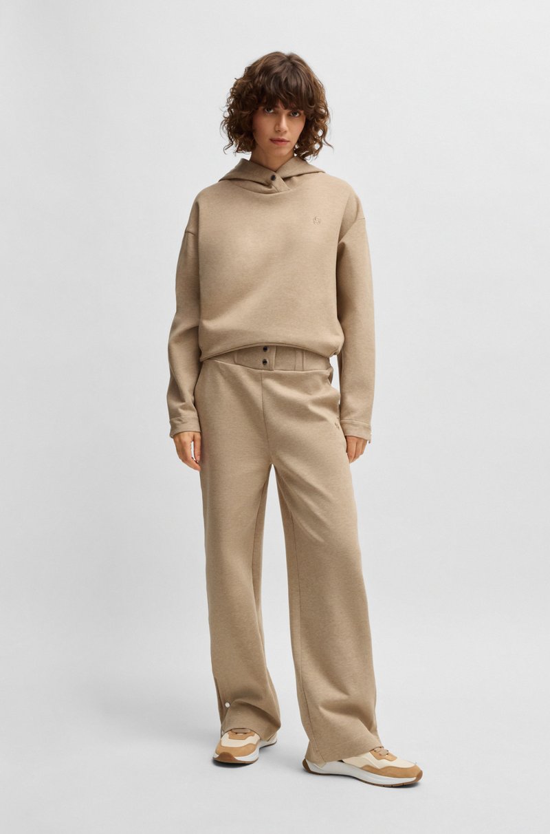 Hugo Boss Sudadera con capucha de algodón con monograma Double B Descuento por venta flash