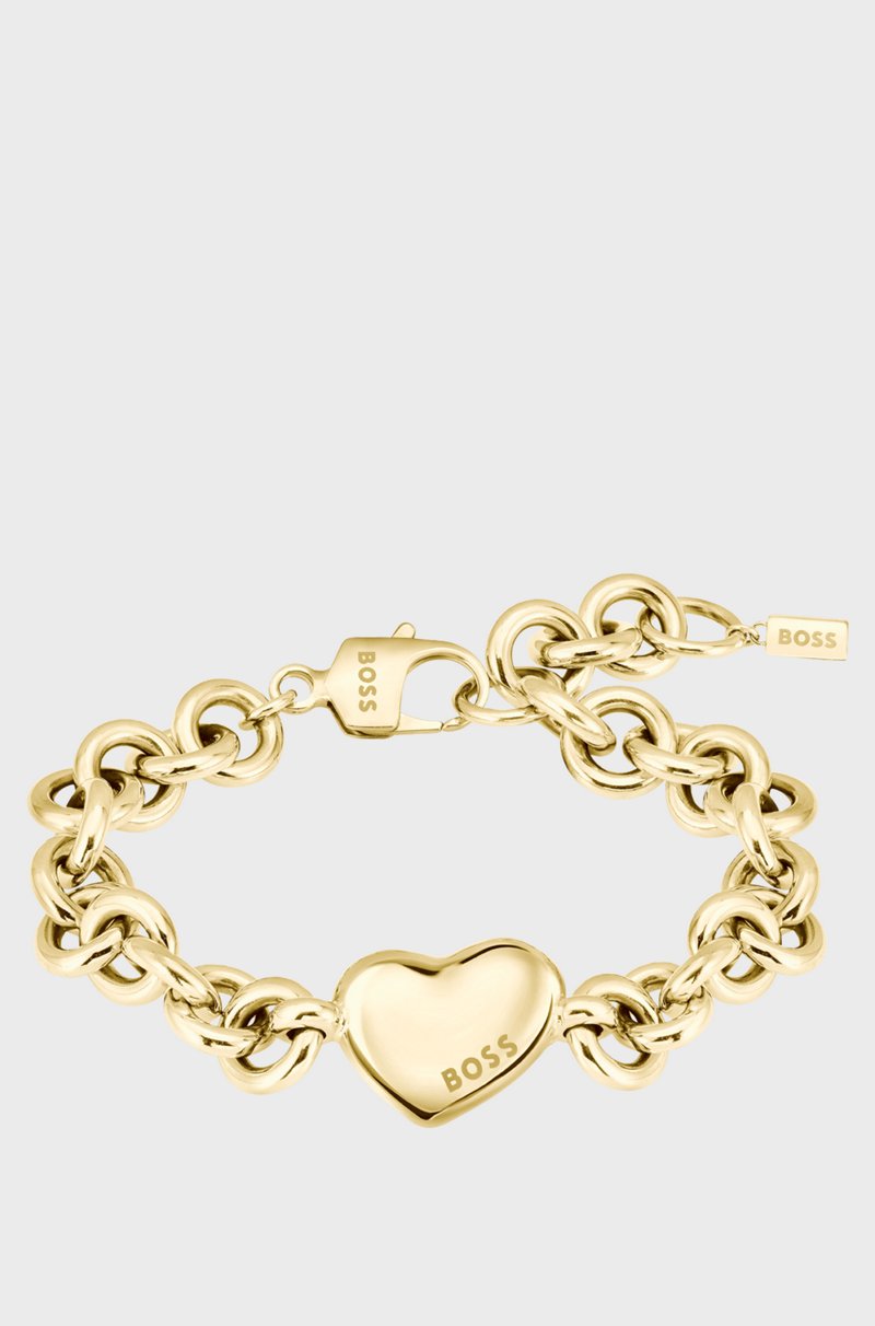 Hugo Boss Pulsera dorada con cadena y colgante de corazón Ofertas de temporada