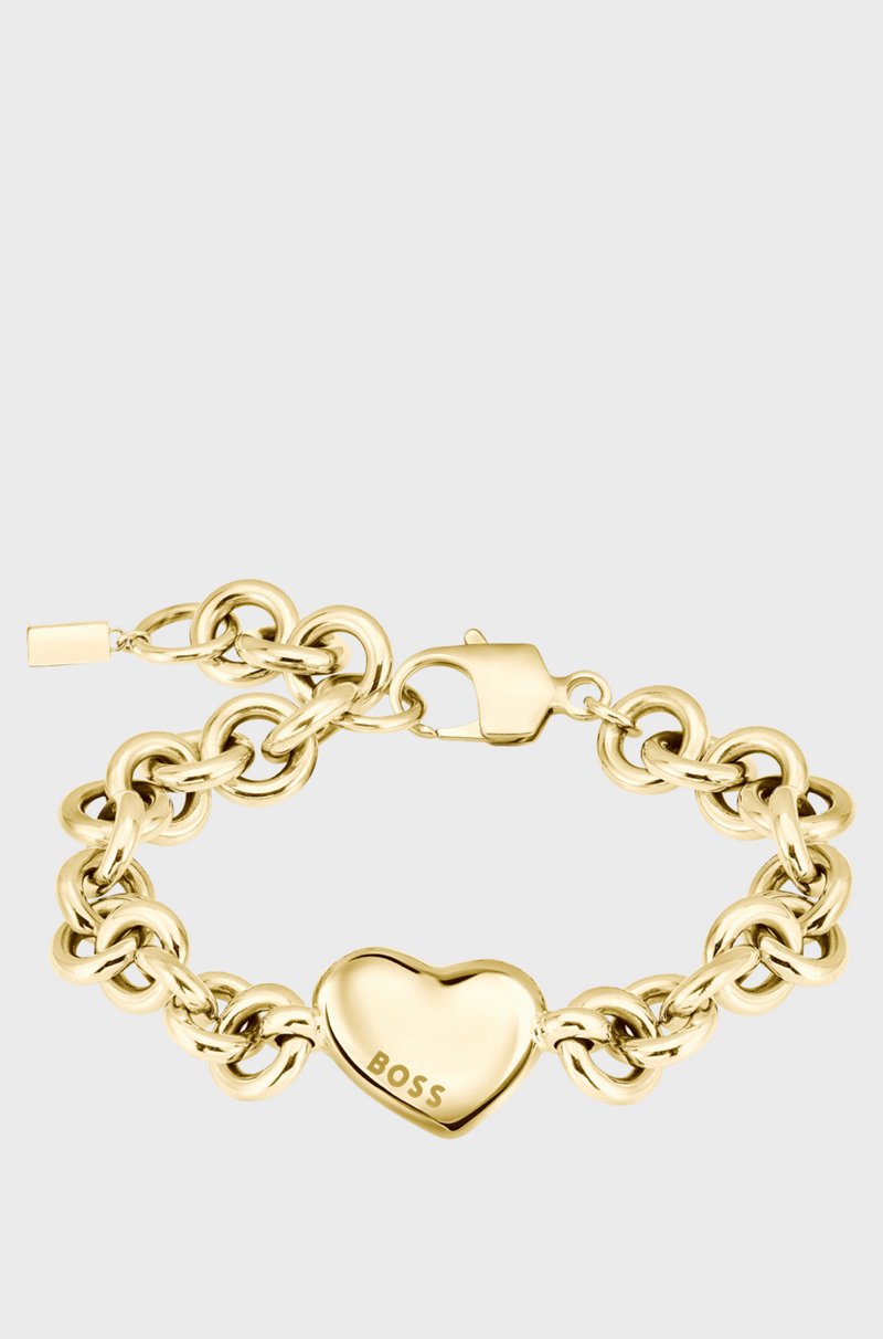 Hugo Boss Pulsera dorada con cadena y colgante de corazón Ofertas de temporada