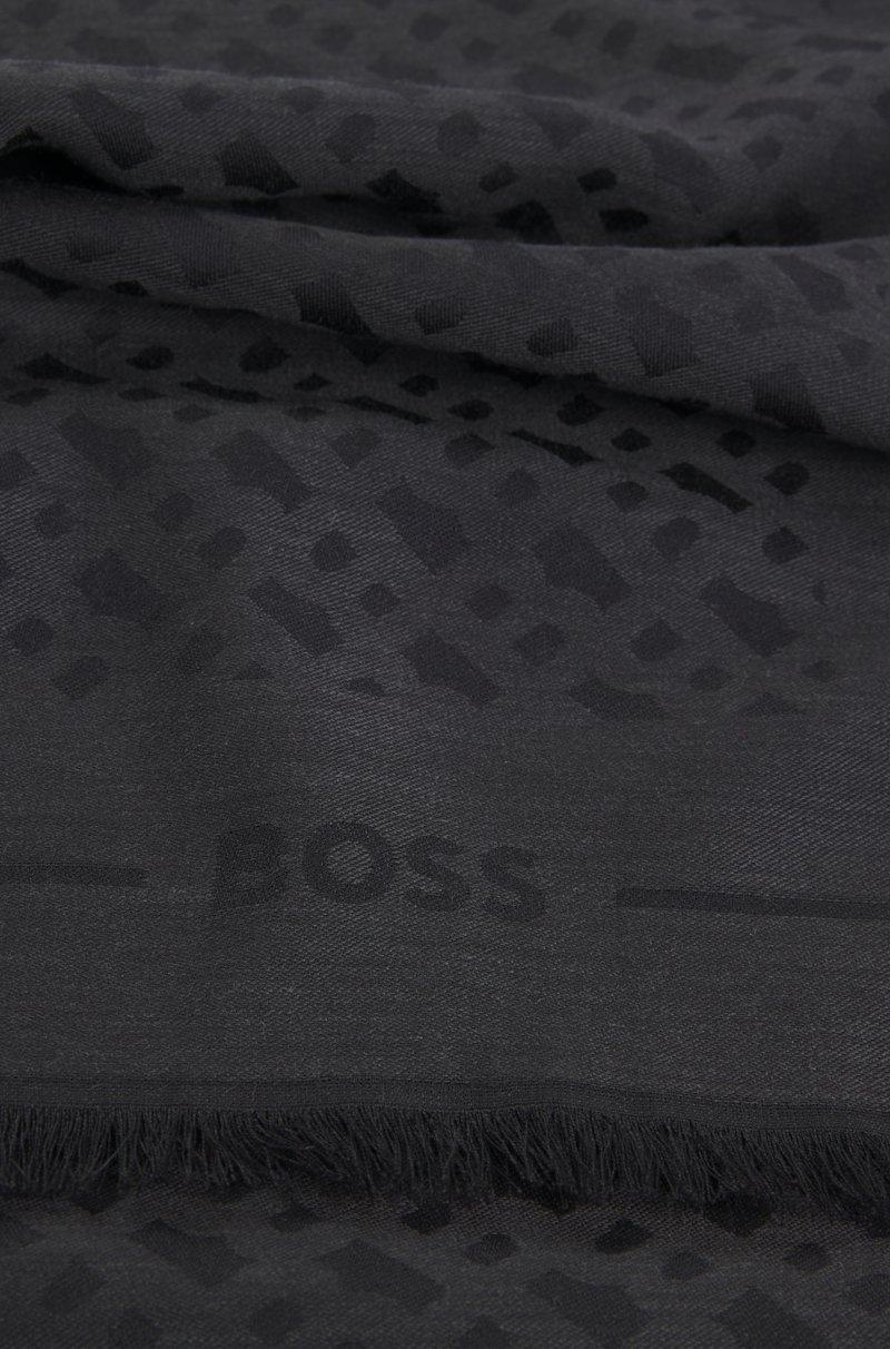 Hugo Boss Pañuelo con monogramas en jacquard de modal y lana Devoluciones gratuitas