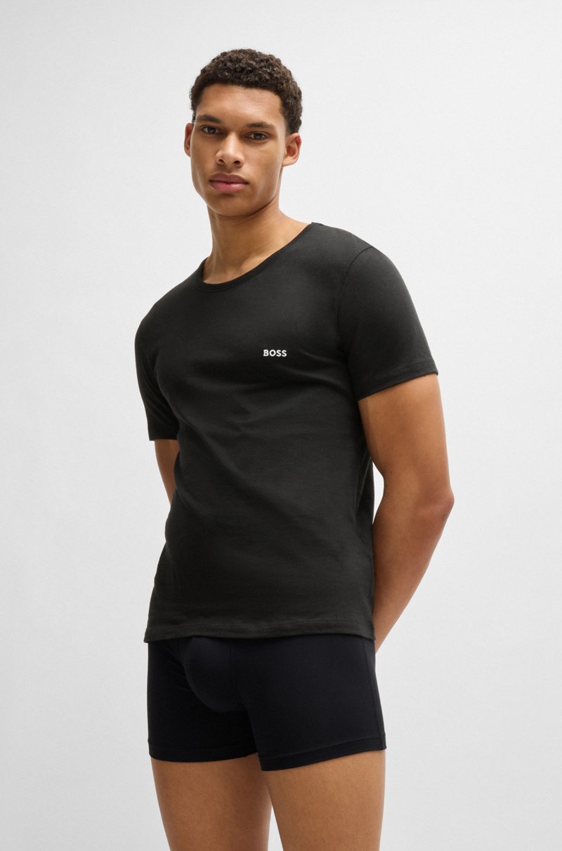 Hugo Boss Paquete de tres camisetas de algodón con logo bordado En línea
