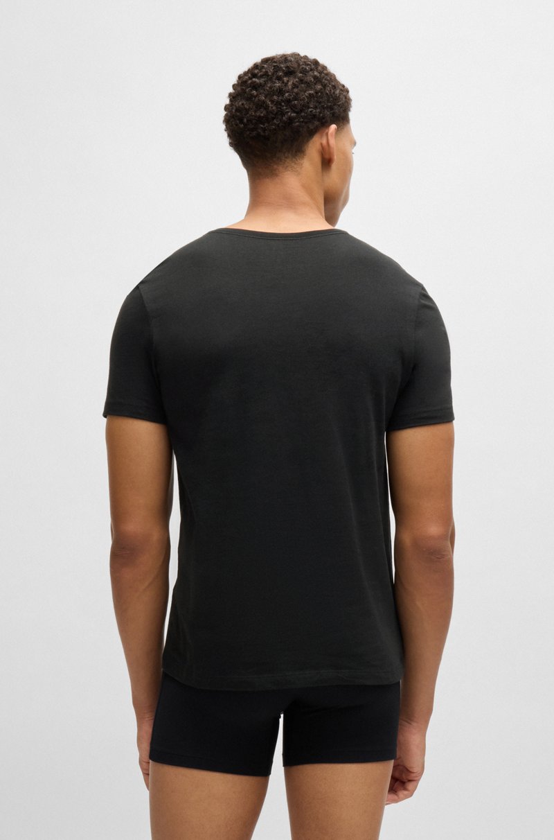 Hugo Boss Paquete de tres camisetas de algodón con logo bordado En línea