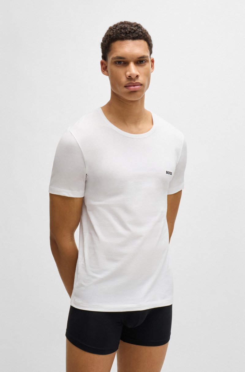 Hugo Boss Paquete de tres camisetas de algodón con logo bordado En línea