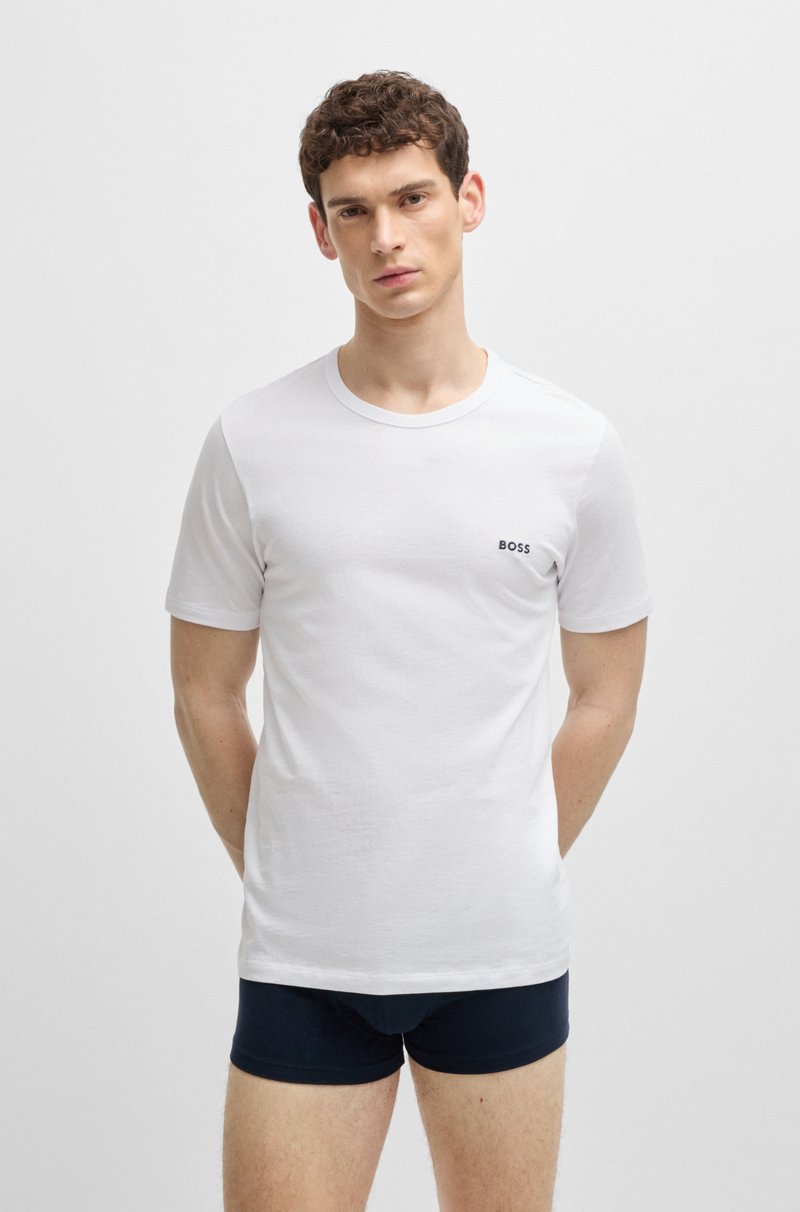 Hugo Boss Paquete de tres camisetas de algodón con logo bordado Los más vendidos