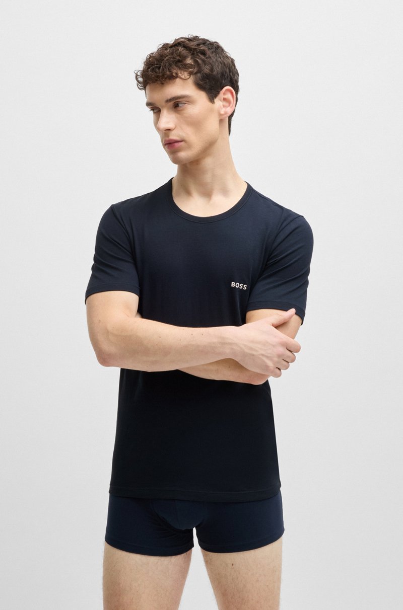 Hugo Boss Paquete de tres camisetas de algodón con logo bordado Los más vendidos
