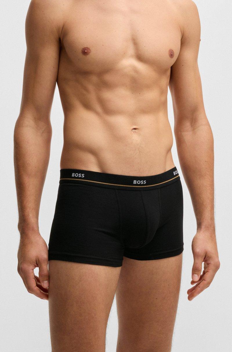 Hugo Boss Paquete de cinco calzoncillos de algodón elástico con logo en la cintura Ventas relámpago