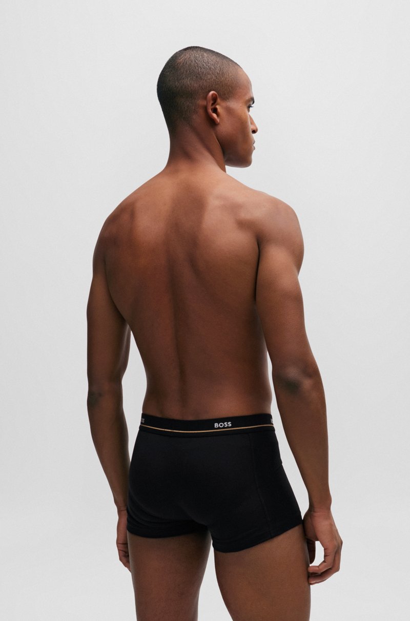Hugo Boss Paquete de cinco calzoncillos de algodón elástico con logos en la cintura Mejor oferta