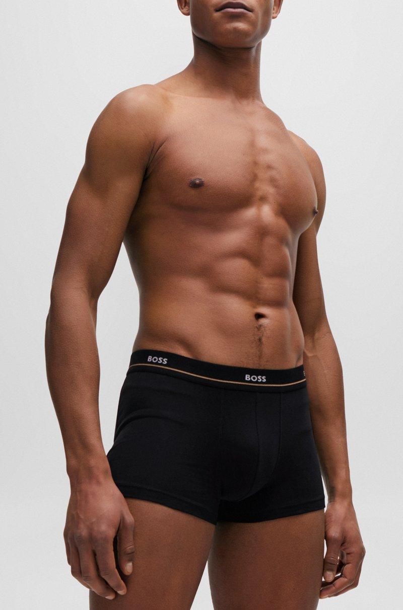 Hugo Boss Paquete de cinco calzoncillos de algodón elástico con logos en la cintura Mejor oferta