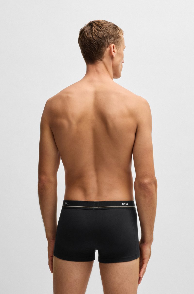 Hugo Boss Paquete de cinco calzoncillos de algodón elástico con logo en la cintura Rebajas online