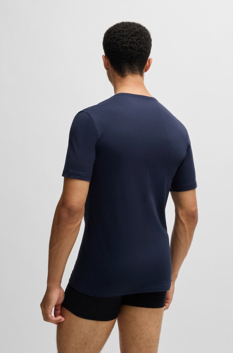 Hugo Boss Paquete de tres camisetas interiores de punto de algodón Rebajas top