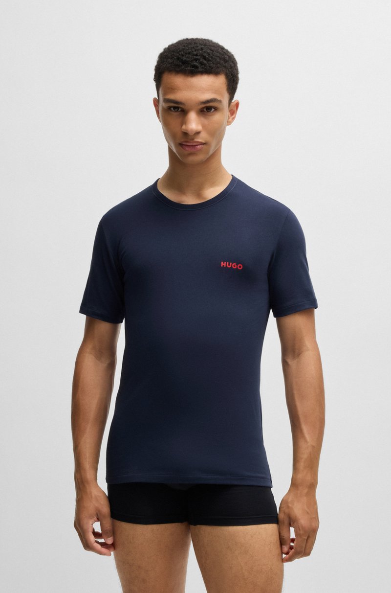 Hugo Boss Paquete de tres camisetas interiores de punto de algodón Rebajas top