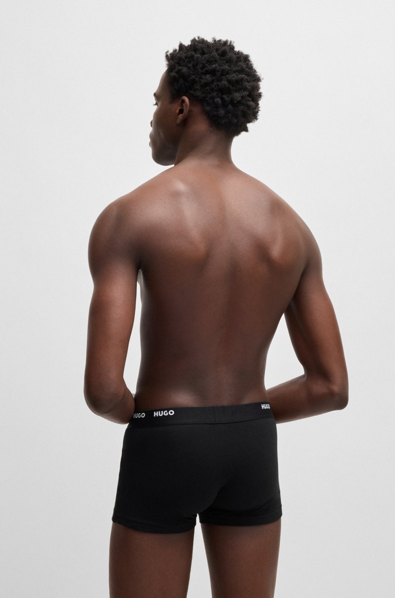 Hugo Boss Paquete de cinco calzoncillos de algodón elástico con logos en la cintura Envío gratis