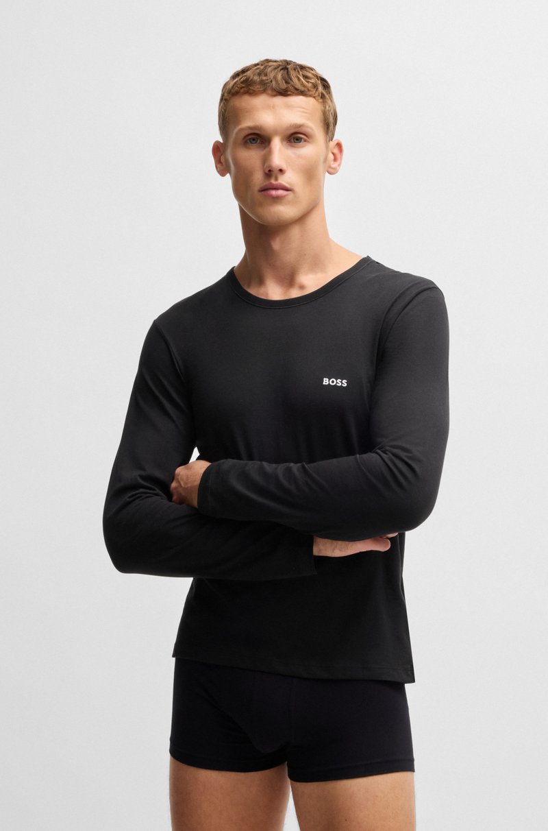 Hugo Boss Paquete de tres camisetas interiores de algodón con logos Oferta especial