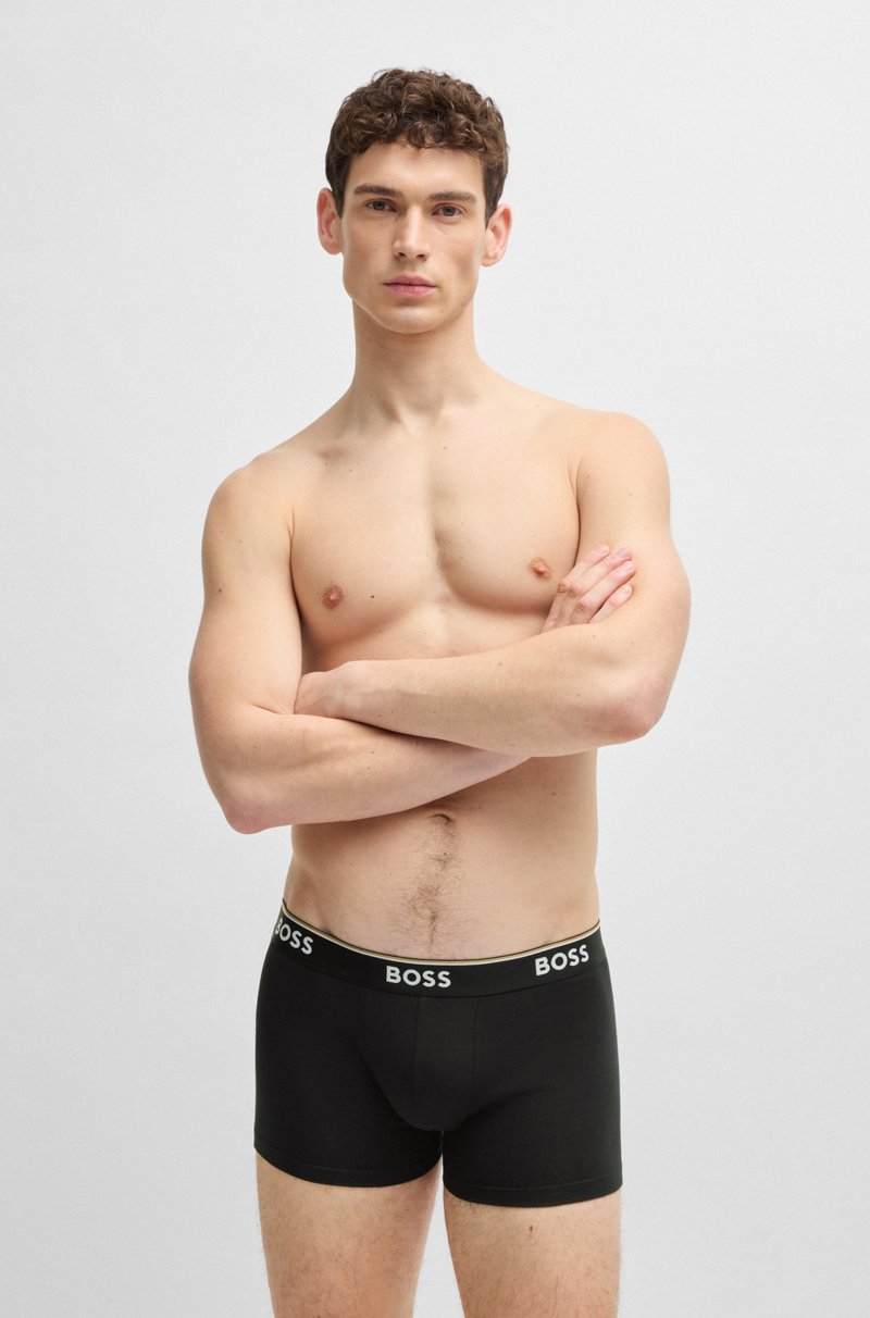 Hugo Boss Paquete de tres calzoncillos de algodón elástico con logo en la cinturilla Envío gratis