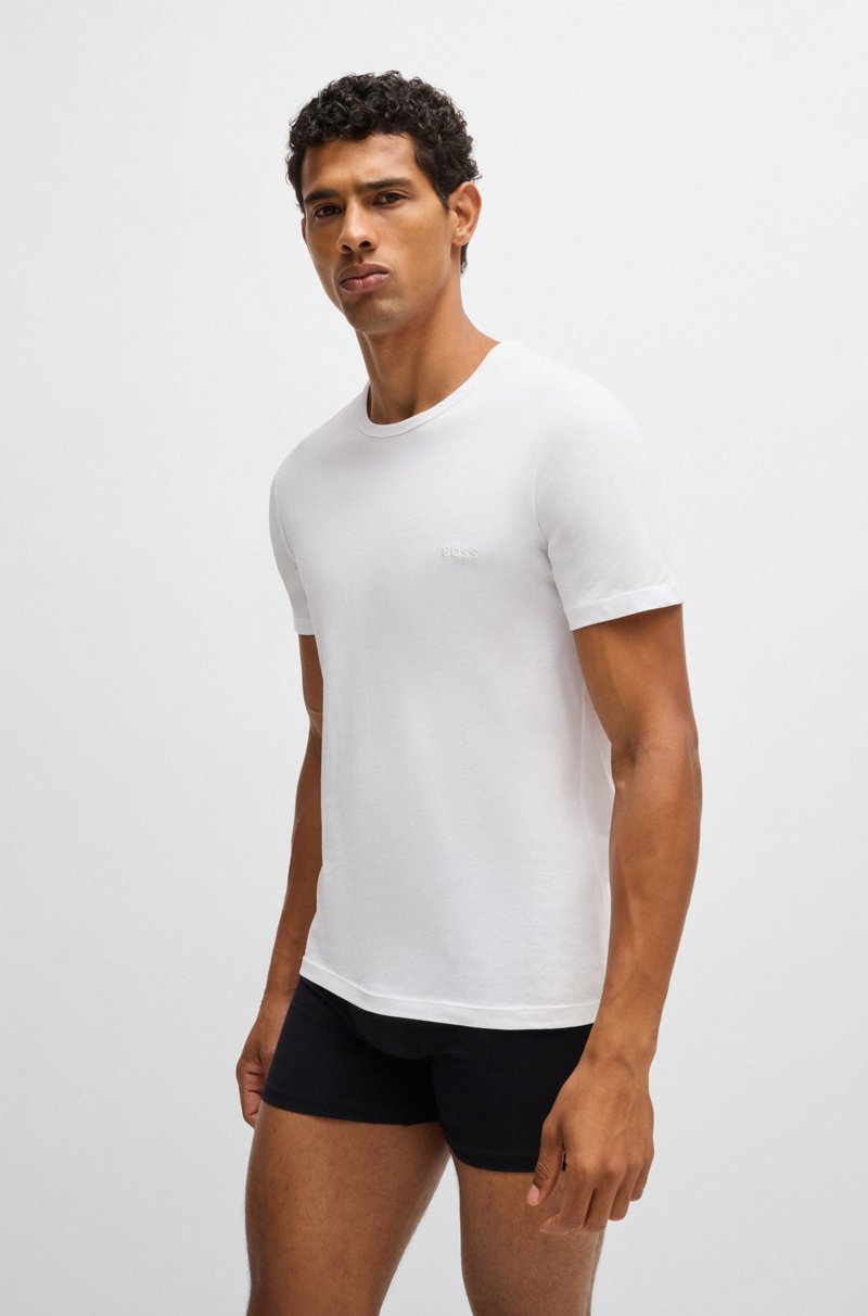 Hugo Boss Paquete de tres camisetas de algodón con logo bordado COMPRAR AHORA