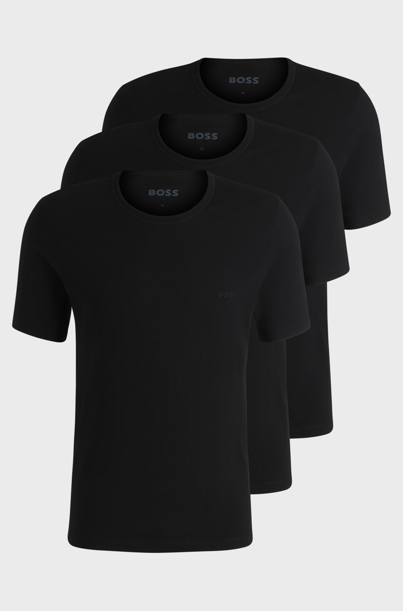 Hugo Boss Paquete de tres camisetas de algodón con logo bordado ÚLTIMAS EDICIONES