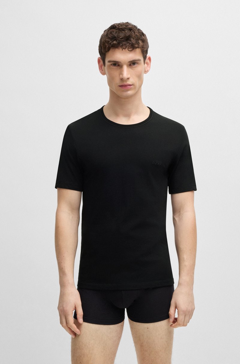 Hugo Boss Paquete de tres camisetas de algodón con logo bordado ÚLTIMAS EDICIONES