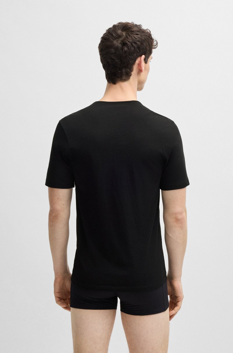 Hugo Boss Paquete de tres camisetas de algodón con logo bordado ÚLTIMAS EDICIONES