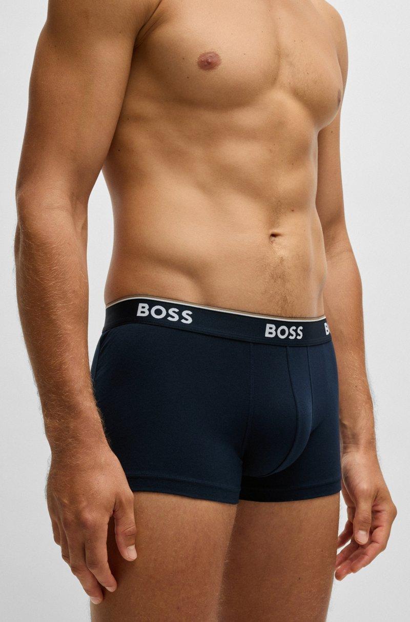 Hugo Boss Paquete de tres calzoncillos de algodón elástico con logo en la cinturilla Promoción por tiempo limitado
