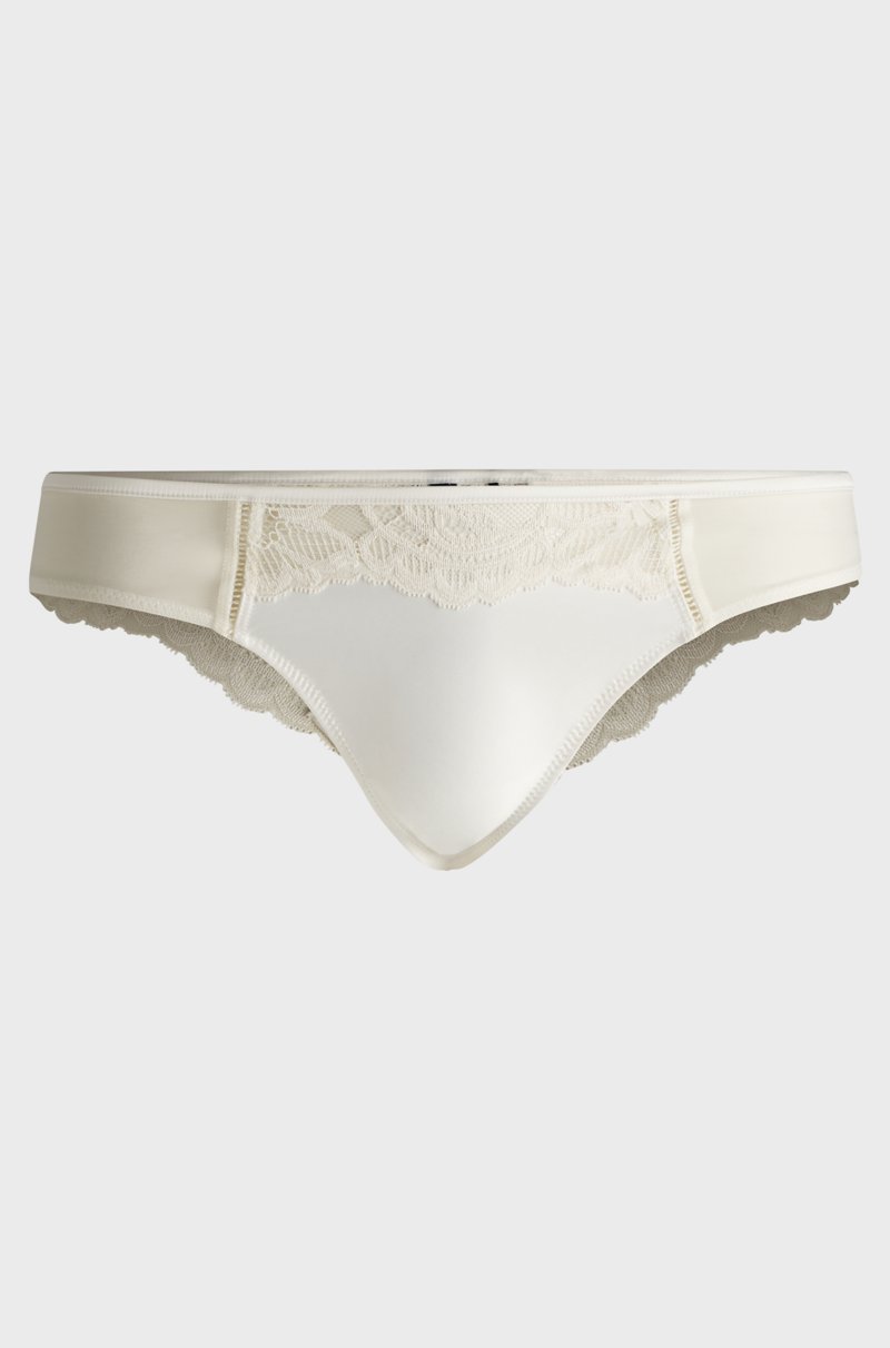 Hugo Boss Tanga con detalle de encaje y logo Grandes descuentos