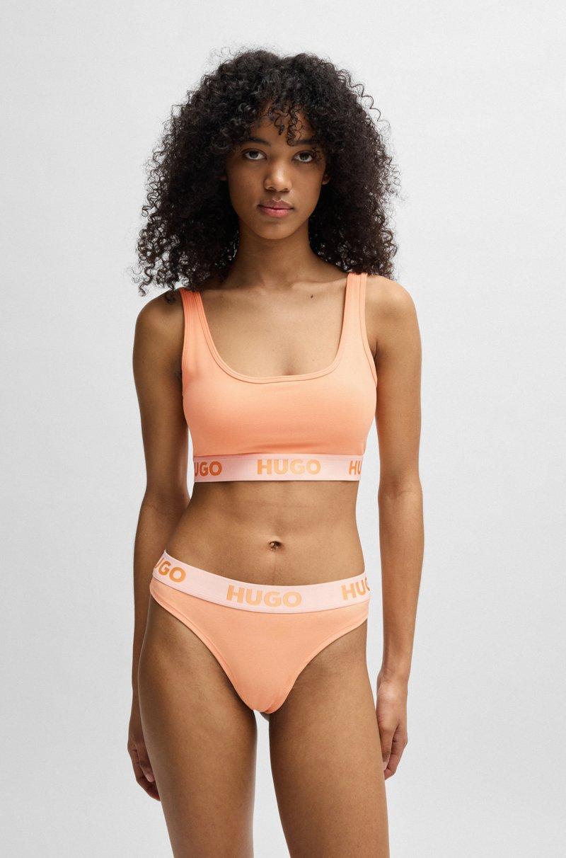 Hugo Boss Tanga de algodón elástico con logo en la cintura Limitado a 3 días