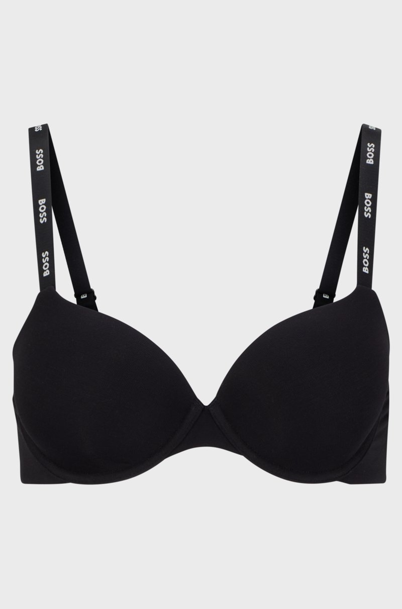 Hugo Boss Sujetador con aros y tirantes ajustables con logo en punto elástico Última moda