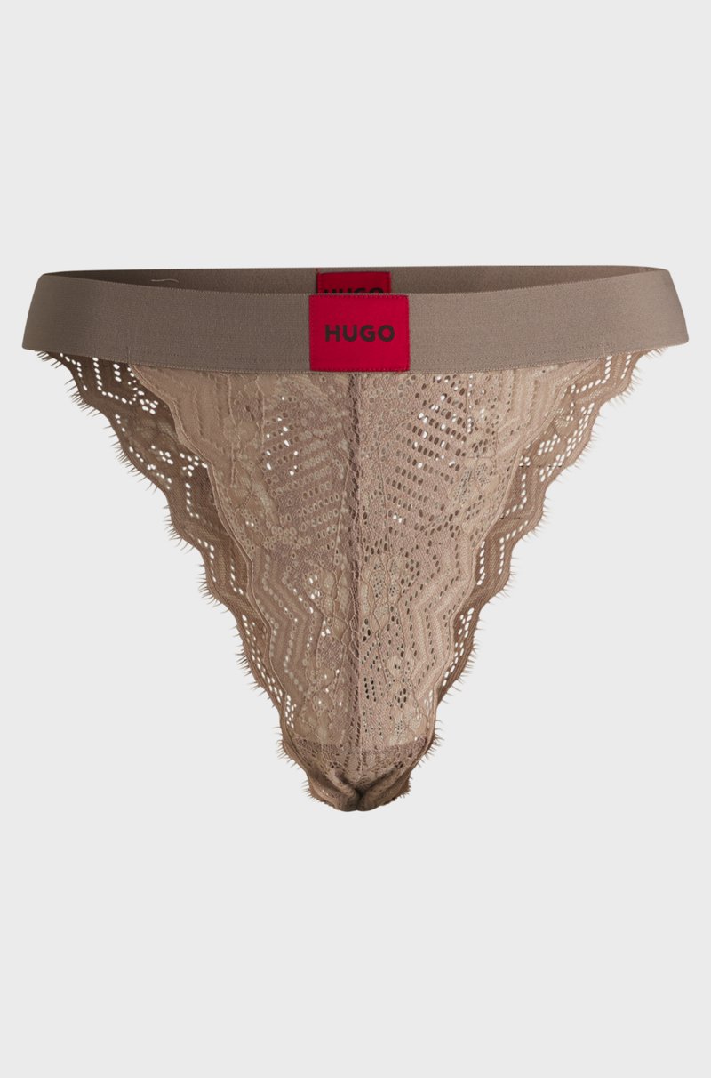 Hugo Boss Braguitas de encaje elástico con logo en la cintura Ofertas especiales