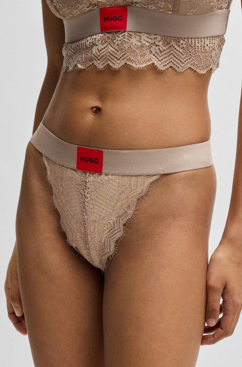 Hugo Boss Braguitas de encaje elástico con logo en la cintura Ofertas especiales