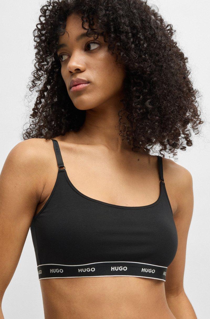 Hugo Boss Paquete de dos bralettes de algodón elástico con logos en la cinta inferior Grandes ahorros