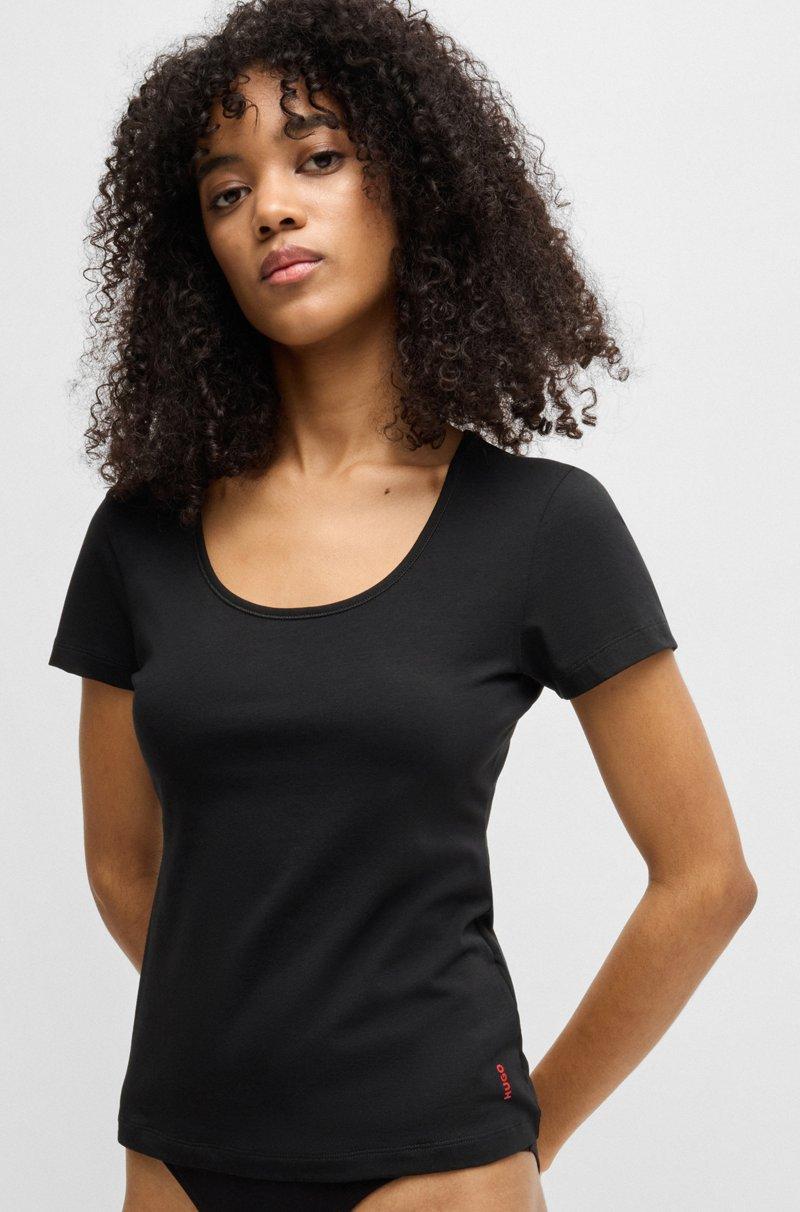 Hugo Boss Paquete de dos camisetas interiores de algodón elástico con logos Precio ultrabajo