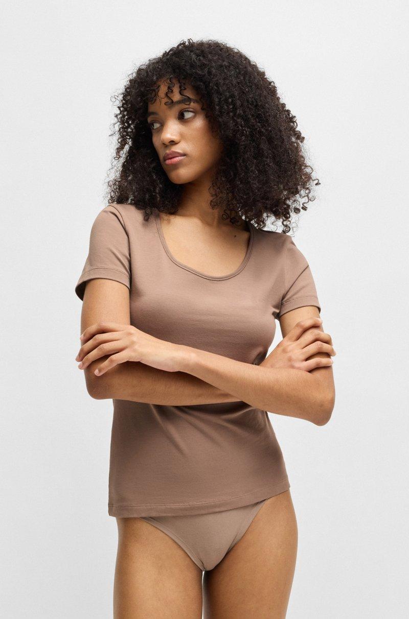 Hugo Boss Paquete de dos camisetas interiores de algodón elástico con logos Precio ultrabajo