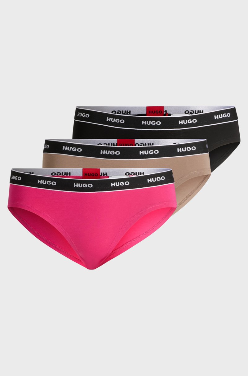 Hugo Boss Paquete de tres calzoncillos slip de algodón elástico con logos en la cintura Devoluciones gratuitas