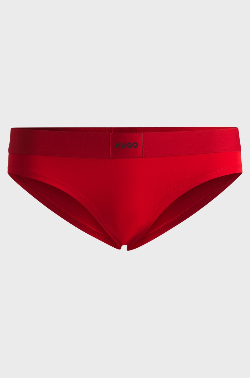 Hugo Boss Braguitas de algodón elástico con etiqueta con logo roja Ofertas