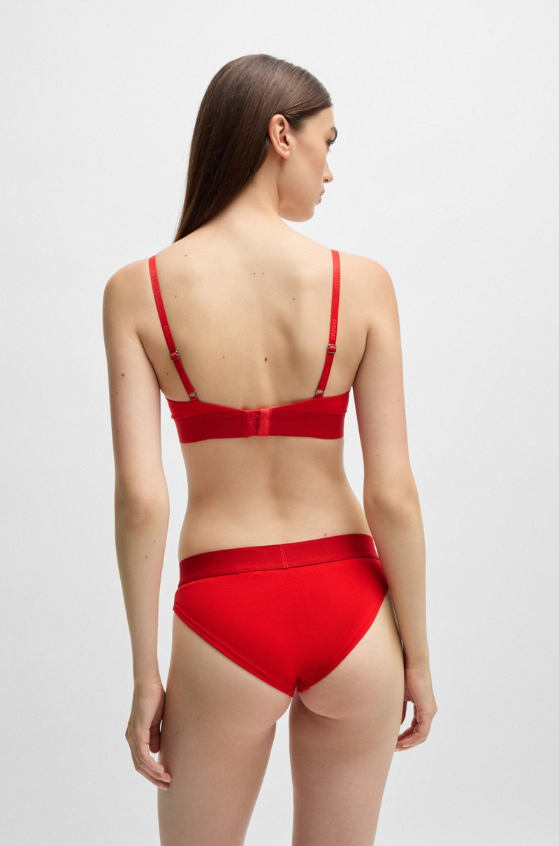 Hugo Boss Braguitas de algodón elástico con etiqueta con logo roja Ofertas