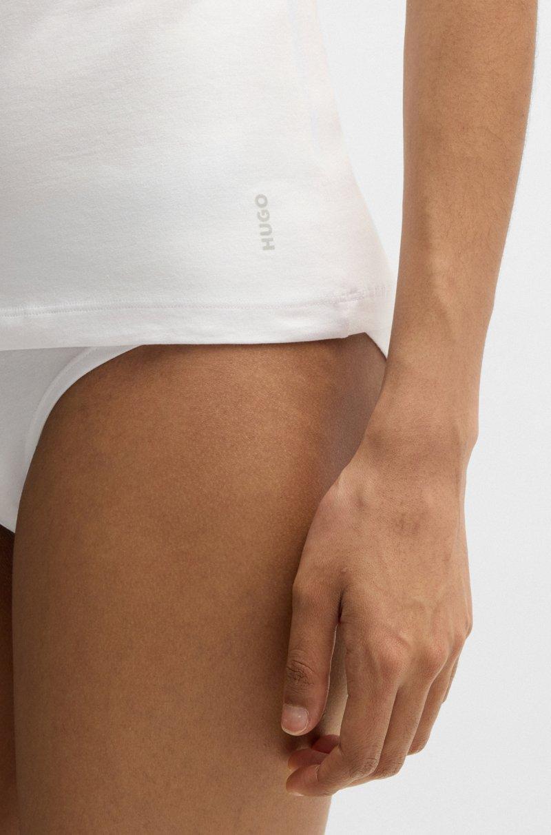 Hugo Boss Paquete de dos camisetas interiores de algodón elástico con logos Venta caliente