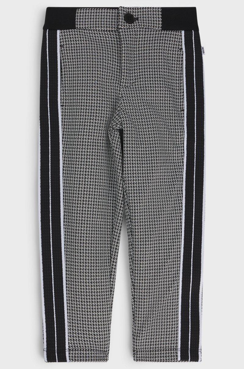 Hugo Boss Pantalones de chándal regular fit para niños con motivo de pata de gallo Rebajas de fábrica