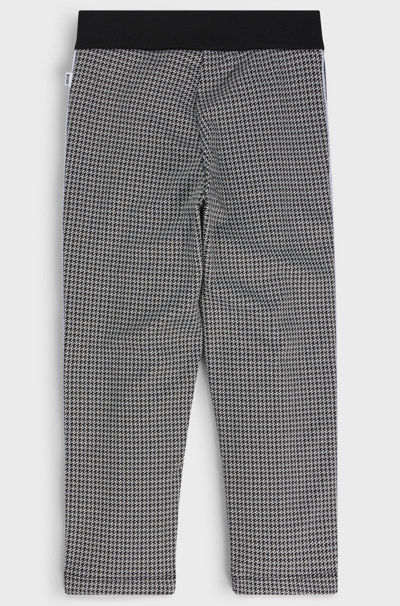 Hugo Boss Pantalones de chándal regular fit para niños con motivo de pata de gallo Rebajas de fábrica