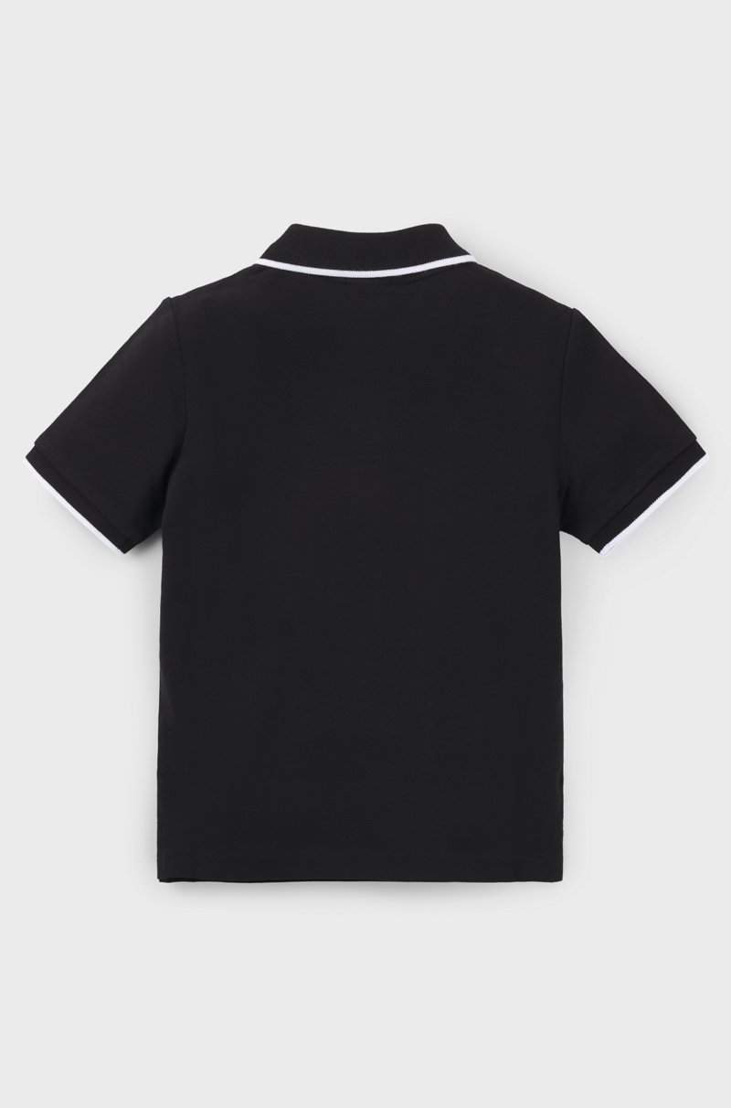 Hugo Boss Polo de piqué de algodón con logo estampado para niños Los más vendidos