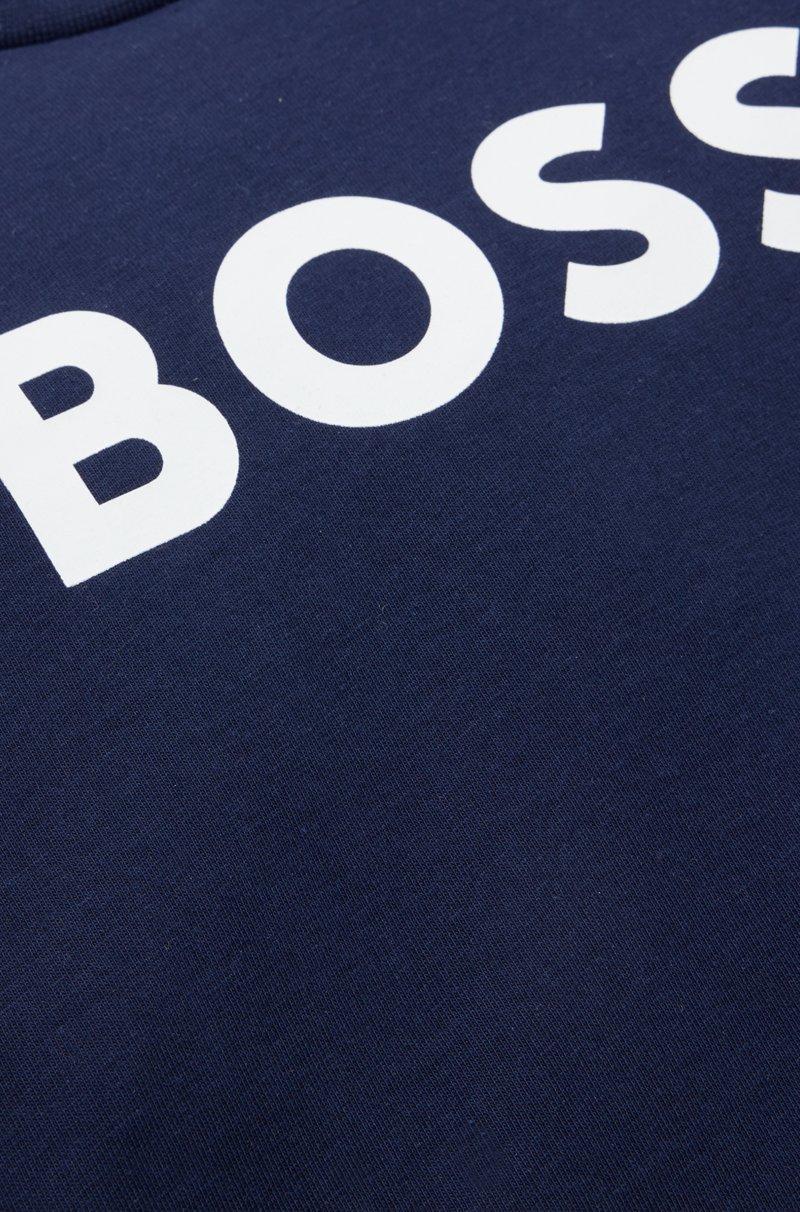 Hugo Boss Camiseta de manga larga para niños en algodón con logo en contraste Descuento