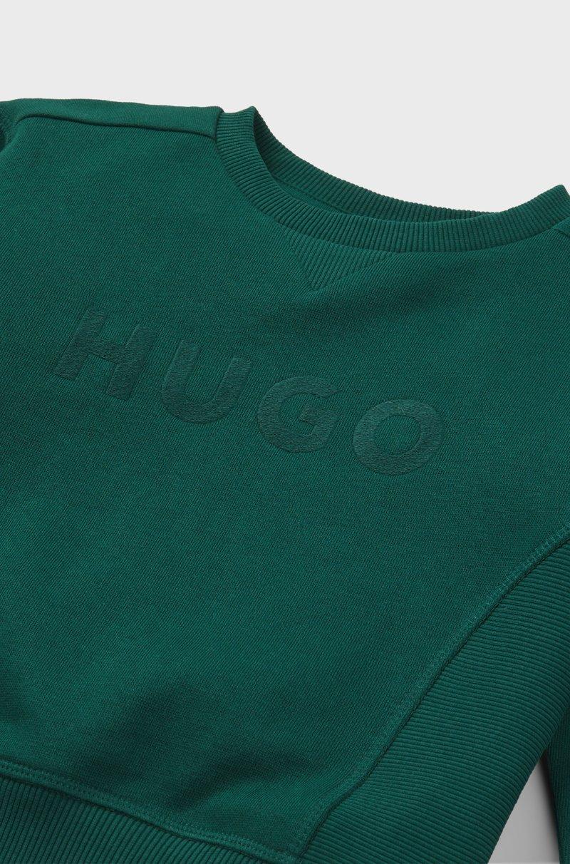 Hugo Boss Sudadera de algodón para niños con logo bordado Rebajas top