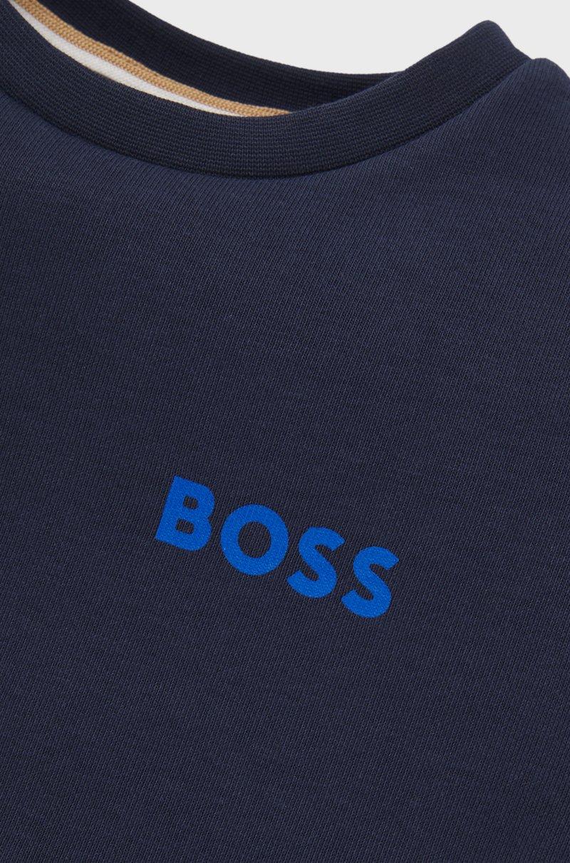 Hugo Boss Sudadera para niños en forro polar de algodón con logo estampado Envío gratis