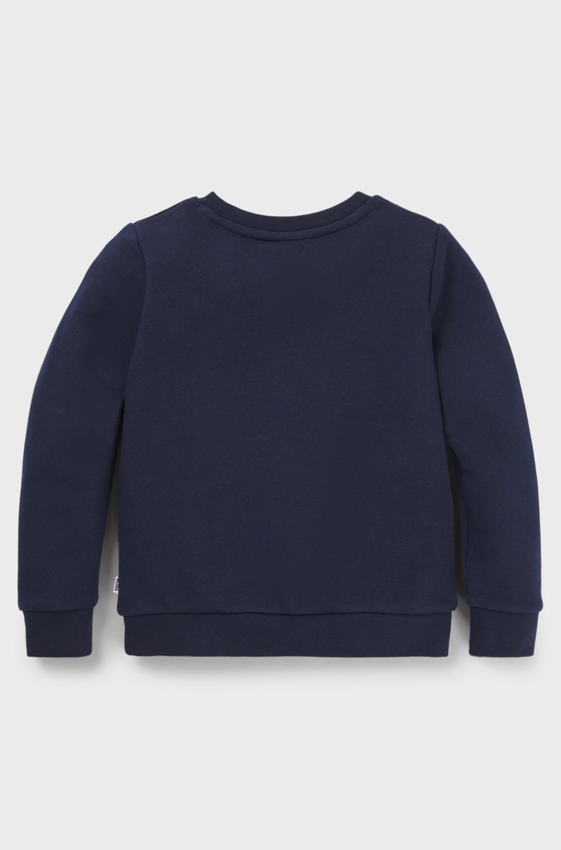 Hugo Boss Sudadera para niños en forro polar de algodón con logo estampado Envío gratis