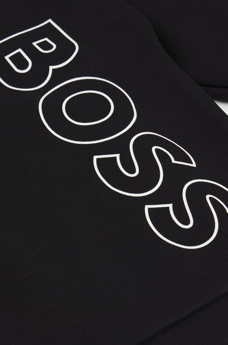 Hugo Boss Sudadera para niños en forro polar de algodón con logo vertical ÚLTIMAS EDICIONES