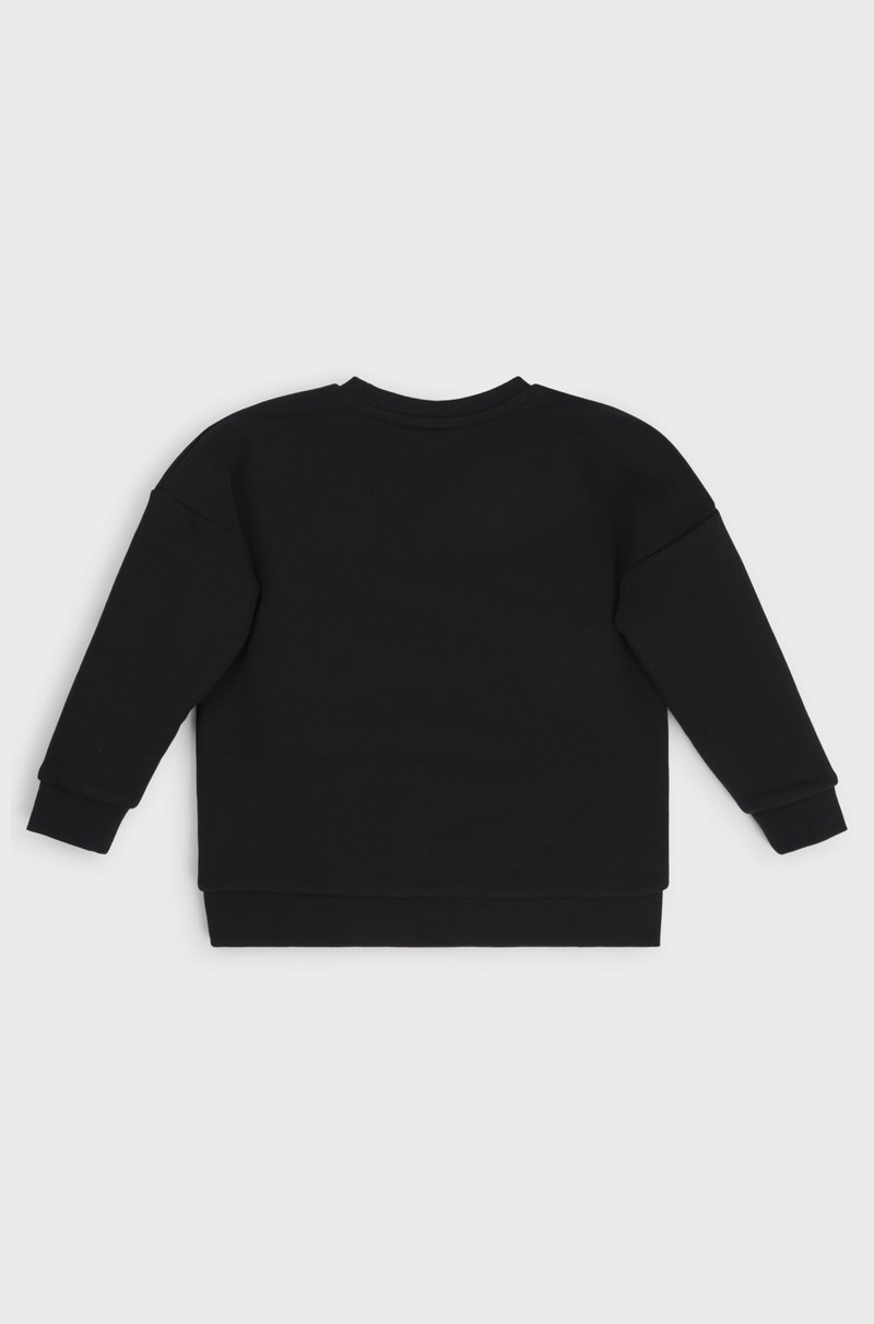 Hugo Boss Sudadera para niños en forro polar de algodón con logo vertical ÚLTIMAS EDICIONES