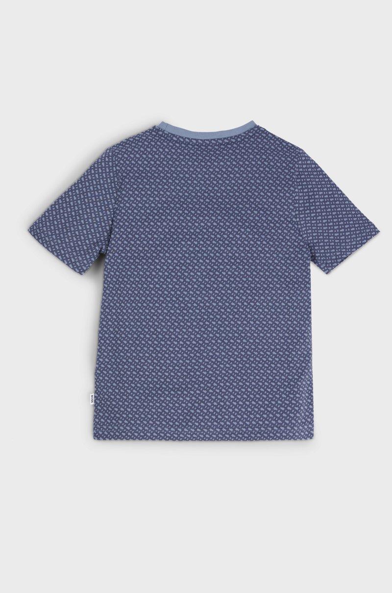 Hugo Boss Camiseta para niños en algodón con estampado de monogramas Último día