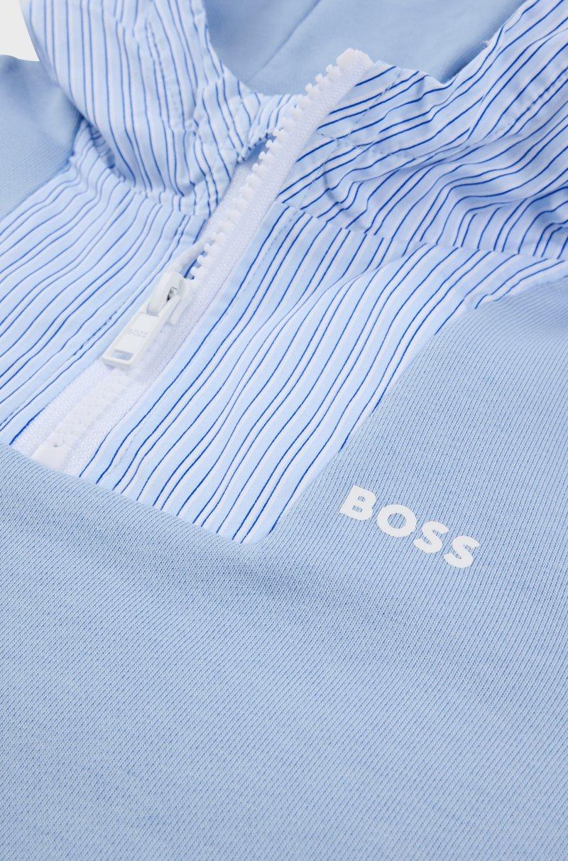 Hugo Boss Sudadera para niños en algodón con capucha a rayas Precio de fábrica